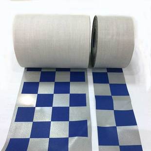 亮银TC反光布印刷方格 安全警示服用方格反光带